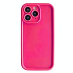 For iPhone 11 Pro Max Fine Hole Shockproof Frame Frosted TPU Phone Case(Rose Red)