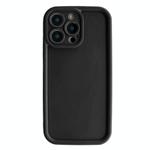 For iPhone 15 Pro Fine Hole Shockproof Frame Frosted TPU Phone Case(Black)