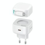 USAMS US-CC202 SMF Series PD35W Dual Type-C Port GaN Fast Charger, EU Plug(White)