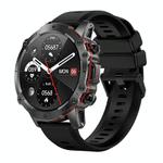 AK56 IP67 BT5.1 1.43inch Smart Watch Support Voice Call / Health Monitoring, Style:Silicone Strap(Black)