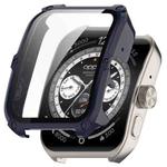 For OPPO Watch 4 Pro PC + Tempered Film Integrated Watch Protective Case(Ink Blue)