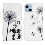 For iPhone 13 mini Oil Embossed 3D Drawing Leather Phone Case(Couple Dandelion)