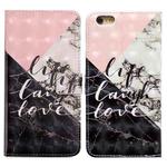 For iPhone 7 / 8 / SE 2022 Oil Embossed 3D Drawing Leather Phone Case(Stitching Marble)