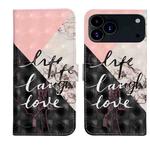 For iPhone 17 Pro Max Oil Embossed 3D Drawing Leather Phone Case(Stitching Marble)