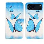 For iPhone 17 Pro Max Oil Embossed 3D Drawing Leather Phone Case(3 Butterflies)
