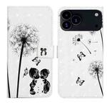 For iPhone 17 Pro Max Oil Embossed 3D Drawing Leather Phone Case(Couple Dandelion)