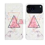 For iPhone 17 Pro Max Oil Embossed 3D Drawing Leather Phone Case(Triangular Marble)