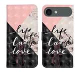 For iPhone 17 Air Oil Embossed 3D Drawing Leather Phone Case(Stitching Marble)