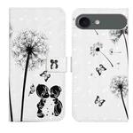 For iPhone 17 Air Oil Embossed 3D Drawing Leather Phone Case(Couple Dandelion)