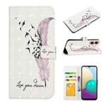 For iPhone 17 Oil Embossed 3D Drawing Leather Phone Case(Feather)