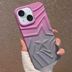 For iPhone 14 Gradient Star TPU Phone Case(Purple)