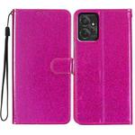 For Motorola Moto G Power 5G Glitter Powder Flip Leather Phone Case(Rose Red)