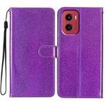 For Motorola Moto G05 Glitter Powder Flip Leather Phone Case(Purple)