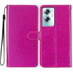 For OPPO A79 5G / A2 5G Glitter Powder Flip Leather Phone Case(Rose Red)