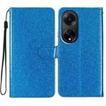 For OPPO A98 Glitter Powder Flip Leather Phone Case(Blue)