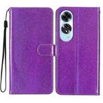 For OPPO A60 Glitter Powder Flip Leather Phone Case(Purple)