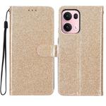 For OPPO Reno13 Pro Global Glitter Powder Flip Leather Phone Case(Gold)