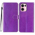 For OPPO Reno13 Pro Global Glitter Powder Flip Leather Phone Case(Purple)