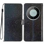 For Huawei Mate 60 Pro Glitter Powder Flip Leather Phone Case(Black)