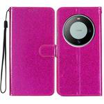 For Huawei Mate 60 Pro Glitter Powder Flip Leather Phone Case(Rose Red)