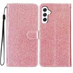 For Samsung Galaxy A35 Glitter Powder Flip Leather Phone Case(Rose Gold)