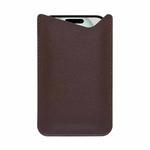 For 4.8-6.1 inch Simple Open Clutch Bag Universal Nappa Pattern Leather Phone Case(Coffee)