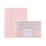 For Lenovo Xiaoxin Pad Pro 12.7 inch AM24-A TPU Ultra-thin Detachable Bluetooth Keyboard Tablet Leather Case with Touchpad(Pink)