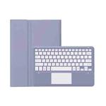 For Lenovo Xiaoxin Pad Pro 12.7 inch AM24-A TPU Ultra-thin Detachable Bluetooth Keyboard Tablet Leather Case with Touchpad(Purple)