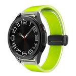 For Samsung Galaxy Watch6 / 5 / 4 Translucent Magnetic Black Buckle Silicone Watch Band(Green)