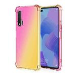 For Huawei nova 6 Four-Corner Airbag Shockproof Gradient Color TPU Protective Case(Pink Gold)