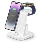 For iPhone / Apple Watch / AirPods Series 4 in 1 Wireless Charger Holder(White)