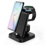 For Type-C Mobile Phones & Earphones / Samsung Watch Series 4 in 1 Wireless Charger Holder(Black)