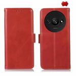 For Xiaomi Redmi A3 Magnetic Crazy Horse Texture Genuine Leather RFID Phone Case(Red)