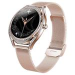 V66 1.28inch BT5.0 Smart Watch Support Heart Rate/ Sleep Detection, Style:Steel Strap(Gold)