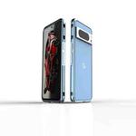 For Google Pixel 8 Pro Aurora Series Metal Frame Phone Case(Blue)