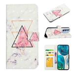 For Motorola Moto G52 Oil Embossed 3D Drawing Leather Phone Case(Triangular Marble)