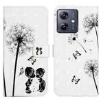 For Motorola Moto G14 4G Oil Embossed 3D Drawing Leather Phone Case(Couple Dandelion)