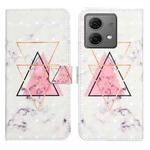 For Motorola Moto G84 5G Oil Embossed 3D Drawing Leather Phone Case(Triangular Marble)