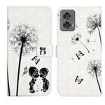 For Motorola Edge 50 Fusion Oil Embossed 3D Drawing Leather Phone Case(Couple Dandelion)