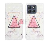 For Motorola Moto G86 5G Oil Embossed 3D Drawing Leather Phone Case(Triangular Marble)