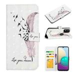 For Xiaomi Redmi 9C Oil Embossed 3D Drawing Leather Phone Case(Feather)