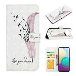 For Xiaomi Redmi Note 9 Pro Oil Embossed 3D Drawing Leather Phone Case(Feather)