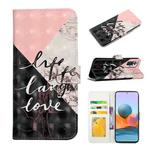 For Xiaomi Redmi Note 10 Pro Oil Embossed 3D Drawing Leather Phone Case(Stitching Marble)