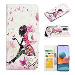 For Xiaomi Redmi Note 10 Pro Oil Embossed 3D Drawing Leather Phone Case(Flower Fairy)