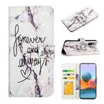 For Xiaomi Redmi Note 10 Pro Oil Embossed 3D Drawing Leather Phone Case(Words Marble)