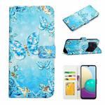 For Xiaomi Mi 11 Ultra Oil Embossed 3D Drawing Leather Phone Case(Blue Butterflies)