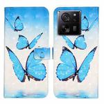 For Xiaomi 13T Oil Embossed 3D Drawing Leather Phone Case(3 Butterflies)