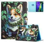 For iPad Pro 11 2022 / Air 10.9 2022 Colored Drawing Stitching Leather Tablet Smart Case(Corgi)