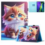 For iPad Pro 11 2024 Colored Drawing Stitching Leather Tablet Smart Case(Corgi)