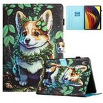 For Lenovo Tab P11 J606F Colored Drawing Stitching Leather Tablet Smart Case(Corgi)